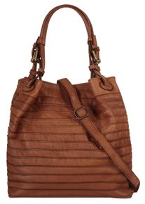 Samantha Look Damen Shopper, braun, Leder, Taschen, echt Leder, Made in Italy