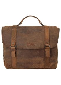 Harold'S HAROLD'S Damen Aktentasche "ANTIC", braun, Leder, gepflegt, Taschen, echt Leder