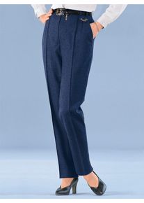 CLASSIC Damen Webhose, blau, Gr. 19, unifarben, 96% Schurwolle, 4% Elasthan, Hosen