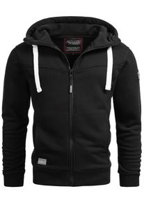 Herren Kapuzensweatjacke "ASMeroiia", schwarz, Gr. M, Alessandro Salvarini, Obermaterial: 80% Baumwolle, 20% Polyester, Sweatjacken, mit großer Kapuze