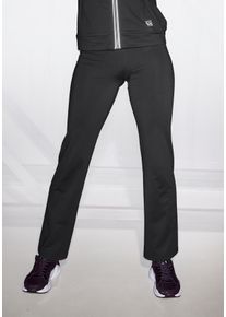 active by Lascana LASCANA ACTIVE Damen Thermohose, schwarz, sportlich, Gr. XS, unifarben, Obermaterial: 87% Polyester, 13% Elasthan, Hosen, mit reflektierenden Details
