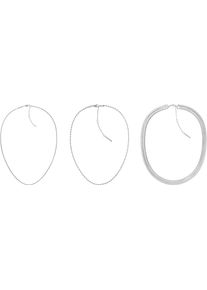 Calvin Klein Damen Edelstahlketten-Set "ACCENT, 35000626", Edelstahl, L: 51cm-46cm-40,5cm, silber, Edelstahl, Halsketten