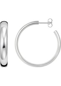 Thomas Sabo Damen Paar Creolen "Chunky mittelgroß, CR640-001-21, CR640-413-39", Silber 925 (Sterlingsilber), silber, Silber 925 (Sterlingsilber),