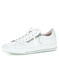 Gabor Damen Keilsneaker "FLORENZ", Gr. 40, weiß, Kalbsleder, sportlich, Schuhe, weich gepolstertem Schaftrand, Freizeitschuh, Halbschuh, Schnürschuh