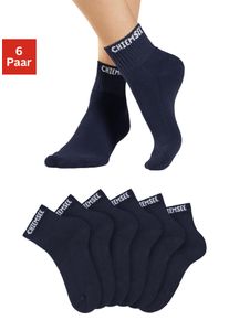 Chiemsee Damen Kurzsocken, Gr. 35, blau, Baumwolle, Elasthan, Polyamid, unifarben, Socken, mit eingestricktem Markennamen