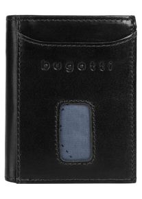 Bugatti Geldbörse "SECURE SLIM", schwarz, Leder, vintage, casual,klassisch, Kleinlederwaren, echt Leder