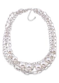 Firetti Damen Collier "Modekette", Metall-Kunststoff-Perlen, L: 54cm B: 7mm, bunt, Metall, Kunststoff, Perlen, B:7mm, Halsketten, mit Kunststoffperle