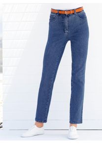 Casual Looks Damen 5-Pocket-Jeans, blau, Gr. 195, unifarben, 98% Baumwolle, 2% Elasthan, Jeans