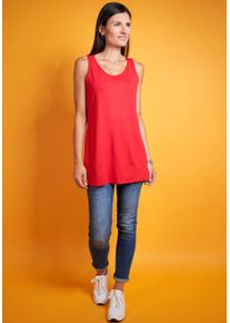 Seidel Moden Damen Longtop, rot, casual, Gr. 56, Obermaterial: 95% Viskose, 5% Elasthan, Tops, in schlichtem Design, MADE IN GERMANY