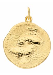 Adelia´s ADELIA ́S Damen Ketten-Anhänger "333 Gold Sternzeichen Anhänger Fisch Ø 18,2 mm", Damen, Fische, Gelbgold 333, gold, Gelbgold 333, Schmuckanhänger,
