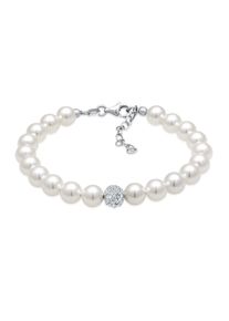 Elli Damen Perlenarmband "Imitationsperlen 925 Silber", 19cm, ohne Stein, Silber 925 (Sterlingsilber), silber, Silber 925 (Sterlingsilber), Armbänder