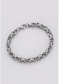 Firetti Herren Edelstahlarmband "Schmuck Geschenk Königskettengliederung, 6,7 mm", 21, Edelstahl, silber, Edelstahl, Armbänder