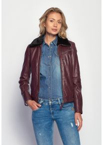 Maze Damen Lederjacke "Morelia", lila, Gr. S, Obermaterial: 100% Lammleder / Futter: 100% Baumwolle / Ärmelfutter: 100% Polyester, Jacken