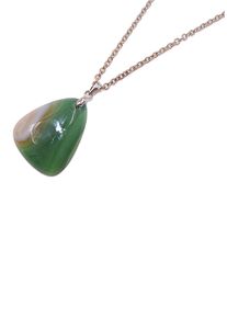 Firetti Damen Kette mit Anhänger "Schmuck Geschenk, Achat", Silber 925 (Sterlingsilber)-Edelstahl, L: 50cm B: 2mm, grün, Silber 925 (Sterlingsilber),