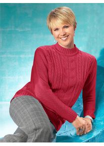 Classic Basics Damen Stehkragenpullover "Pullover", rot, Gr. 38, unifarben, 100% Polyacryl, Pullover