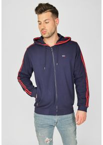 JCC Herren Kapuzensweatjacke "310212092", blau, Gr. 4XL, 60% Baumwolle, 40% Polyester, Sweatjacken