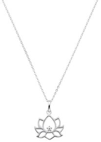 Amor Damen Kette mit Anhänger "Lotus, 2027874", Silber 925 (Sterlingsilber), L: 45cm, silber, Silber 925 (Sterlingsilber), Halsketten