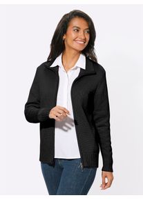 Casual Looks Damen Strickjacke, schwarz, Gr. 38, unifarben, 50% Baumwolle, 50% Polyacryl, Strickjacken