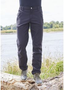 John Devin Herren Trekkinghose, schwarz, sportlich, Gr. 46, unifarben, Obermaterial: 95% Polyamid, 5% Elasthan, Hosen, länge der Hose mit Knöpfen