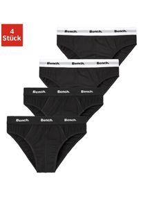 Bench. Herren Slip, Gr. S, schwarz, Jersey, Obermaterial: 95% Baumwolle, 5% Elasthan, unifarben, Unterhosen, mit kontrastfarbigem Webbündchen