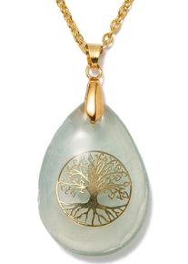 Firetti Damen Kette mit Anhänger "Schmuck Geschenk Lebensbaum", Edelstahl, L: 50cm B: 2mm, gold, Edelstahl, B:2mm, Halsketten, Made in Germany - mit