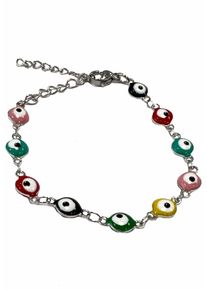 Firetti Damen Armband "Schmuck Geschenk Armschmuck Armkette Schutz türk. Auge", Edelstahl, bunt, Edelstahl, Armbänder, Made in Germany - mit Glasstein