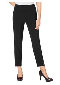 Lady Damen 7/8-Hose, schwarz, Gr. 20, unifarben, 83% Polyester, 13% Viskose, 4% Elasthan, Hosen