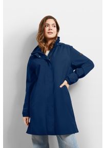 Bugatti Damen Kurzmantel, blau, casual, Gr. 34, unifarben, 100% Polyester, Mäntel, mit Kapuze