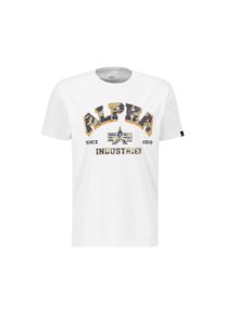 Herren T-Shirt "Alpha Industries Men - T-Shirts College Camo T", weiß, Gr. XXL, Alpha Industries, Obermaterial: 100% Baumwolle, Shirts