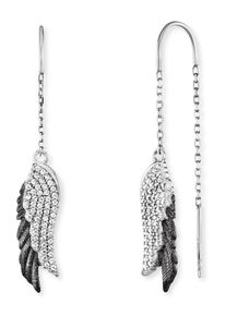 Engelsrufer Damen Paar Ohrhänger "Flügelduo, ERE-WINGDUO-ZI-BIB", Silber 925 (Sterlingsilber), weiß, Silber 925 (Sterlingsilber), Ohrringe, mit
