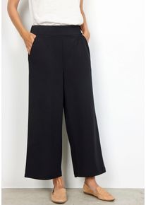 soyaconcept Damen 7/8-Hose "SC-SHIAM36", schwarz, Gr. XXL, gepflegt, Web, Obermaterial: 95% Polyester, 5% Elasthan, Hosen, in Culotte Form