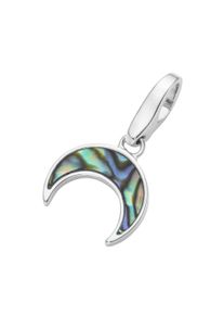 Damen Charm-Einhänger "Mond mit schimmernder Einlage, Silber 925", bunt, Giorgio Martello MILANO, Silber 925 (Sterlingsilber), Charms