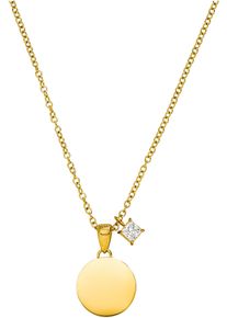 PURELEI Damen Kette mit Anhänger "Schmuck Geschenk Poetic Anhänger, 2133", Edelstahl, L: 55cm, gold, Edelstahl, Halsketten, mit Zirkonia (synth.)