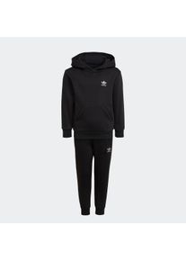 Kinder Trainingsanzug "ADICOLOR HOODIE", schwarz, sportlich, Gr. 104, adidas originals, Obermaterial: 70% Baumwolle, 30% Polyester, Sportanzüge