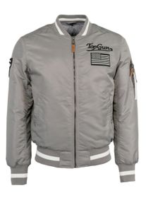 Top Gun Herren Pilotenjacke "TG20212518", grau, Gr. S, Obermaterial: 100% Nylon / Strick: 100% Polyester / Innenfutter: 100% Polyester, Jacken