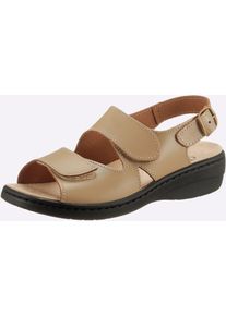 CLASSIC Damen Sandalette, Gr. 36, beige, Glattleder, sportlich, Schuhe