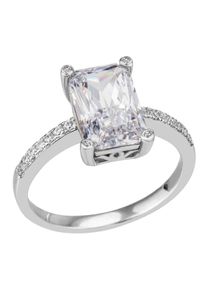 Firetti Damen Fingerring "Schmuck Geschenk Silber 925 Silberring Ring Solitär", 58, Silber 925 (Sterlingsilber), 2mm, silber, Silber 925