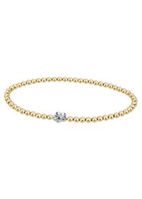 Firetti Damen Armband "Schmuck Geschenk Silber 925 Armschmuck Armkette Kugelkette Blume", Silber 925 (Sterlingsilber)-Silikon, gelb, Silber 925