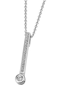 Firetti Damen Kette mit Anhänger "Schmuck Geschenk Silber 925 Halsschmuck Halskette Ankerkette Stab", Silber 925 (Sterlingsilber), L: 45cm B: 1,2mm,