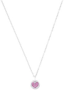 Mädchen Kette mit Anhänger "Herz, 2037921", Silber 925 (Sterlingsilber), L: 38cm, rosa, Prinzessin Lillifee, Silber 925 (Sterlingsilber), Halsketten,