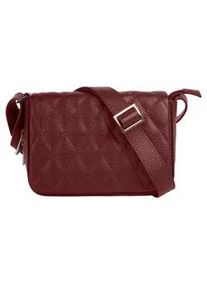 Henkeltasche CLUTY Gr. B/H/T: 20cm x 13cm x 5cm onesize, rot (dunkelrot) Damen Taschen echt Leder, Made in Italy