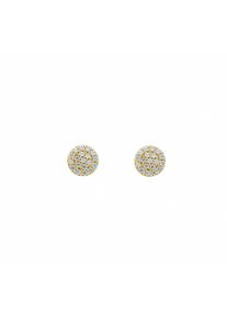 Adelia´s ADELIA ́S Damen Paar Ohrhänger "1 Paar 333 Gold Ohrringe / Ohrstecker mit Zirkonia Ø 6 mm", Damen, Gelbgold 333, gold, Gelbgold 333, Ohrringe, mit