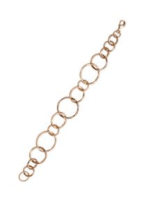 Jobo Damen Armband "aus großen Kreisen", Silber 925 (Sterlingsilber), rosa, Silber 925 (Sterlingsilber), Armbänder, 925 Silber roségold vergoldet 19