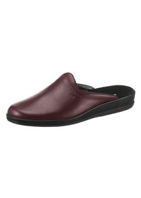 Rohde Herren Pantoffel, Gr. 40, rot, Glattleder, Schuhe