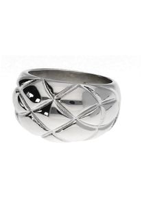Jacques Charrel Damen Fingerring "topmodern mit struckturierter Oberfläche, Edelstahl", 60, Edelstahl, silber, Edelstahl, Fingerringe