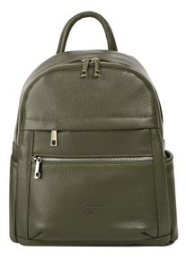 Samantha Look Cityrucksack, grün, Rindsleder, Leder, casual, Rucksäcke, echt Leder, Made in Italy