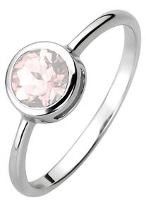 Jobo Damen Fingerring, 50, Silber 925 (Sterlingsilber), silber, Silber 925 (Sterlingsilber), Fingerringe, 925 Silber mit Rosenquarz