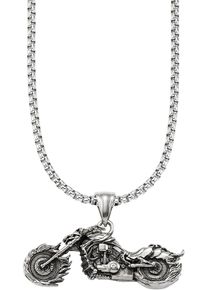 Bruno Banani Damen Kette mit Anhänger "Schmuck Geschenk Venezia Flammen Höllen Motorrad, B4119N/20/00/55", Edelstahl, L: 55cm B: 2,8mm, schwarz,