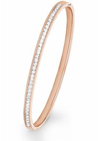 s.Oliver Damen Armreif "2018536", Edelstahl, rosa, Edelstahl, Armbänder, mit Kristall