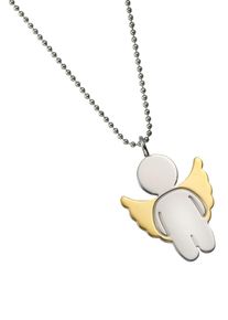 Firetti Damen Kette mit Anhänger "Schmuck Geschenk Halskette Engel, Kugelkette", Edelstahl, L: 45cm, gold, Edelstahl, Halsketten